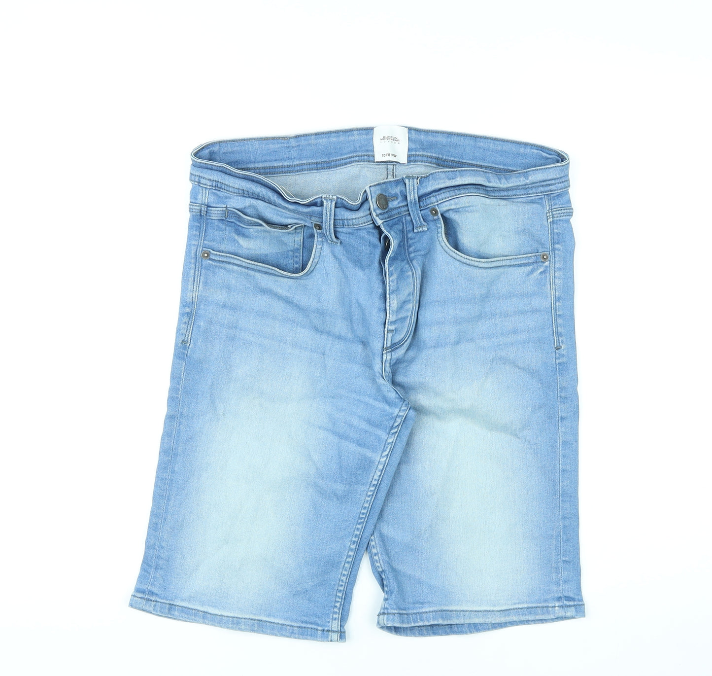 Burton Mens Blue Cotton Bermuda Shorts Size 34 in L10 in Regular Zip