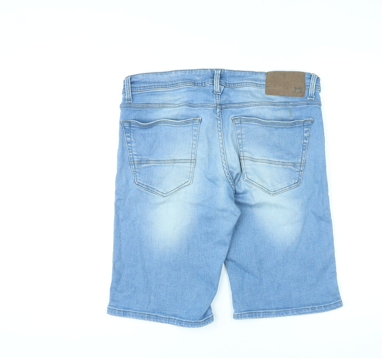 Burton Mens Blue Cotton Bermuda Shorts Size 34 in L10 in Regular Zip