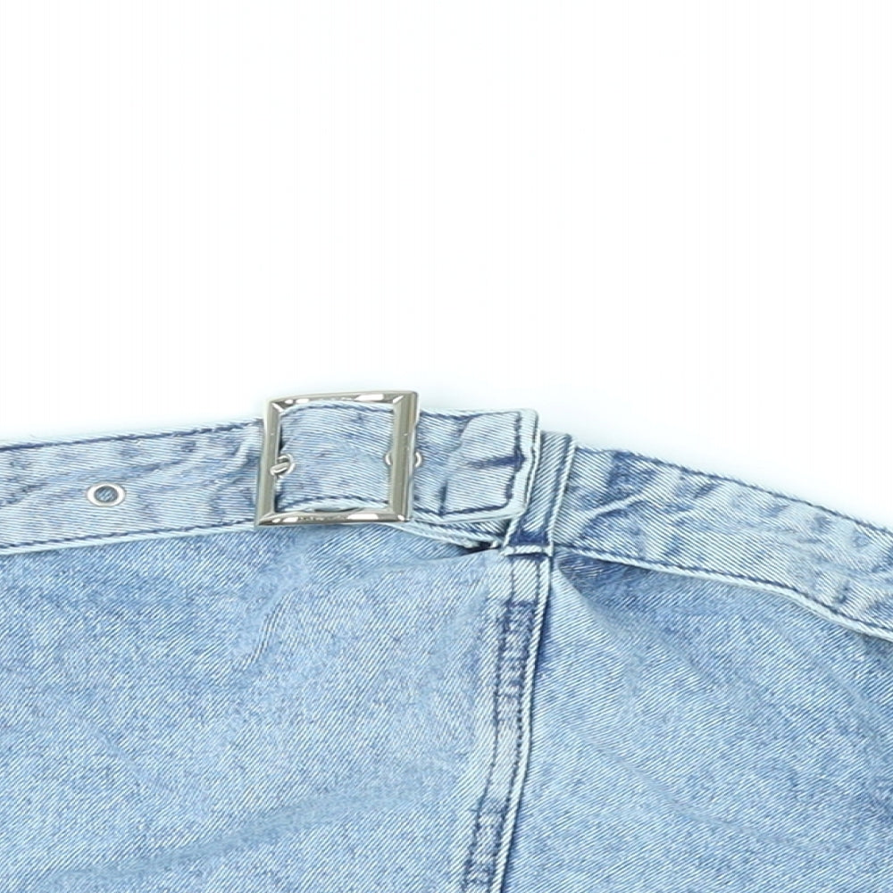 Ragged Jeans Womens Blue Cotton Cropped Tank Size L Off the Shoulder