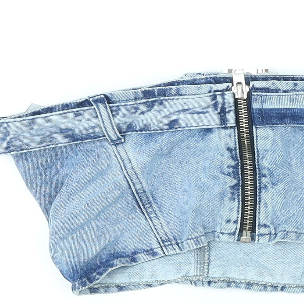 Ragged Jeans Womens Blue Cotton Cropped Tank Size L Off the Shoulder