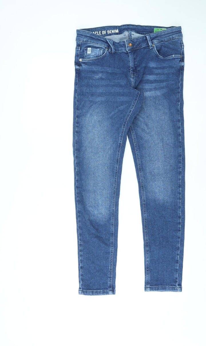Miracle of Denim Womens Blue Cotton Skinny Jeans Size 29 in L30 in Regular Zip
