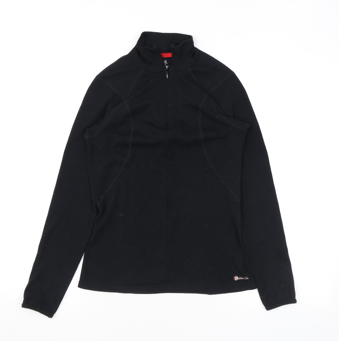 Marks and Spencer Womens Black Polyester Pullover Sweatshirt Size 12 Zip