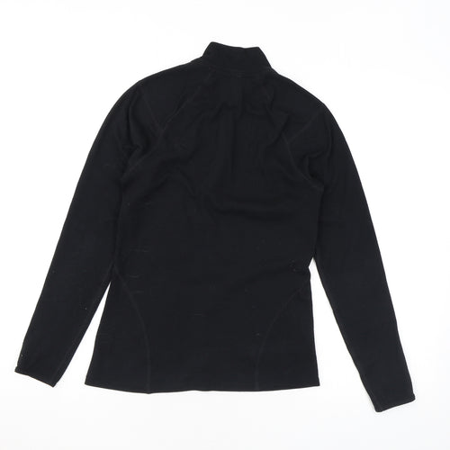 Marks and Spencer Womens Black Polyester Pullover Sweatshirt Size 12 Zip