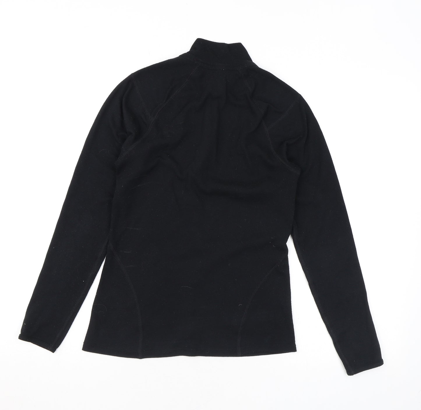 Marks and Spencer Womens Black Polyester Pullover Sweatshirt Size 12 Zip