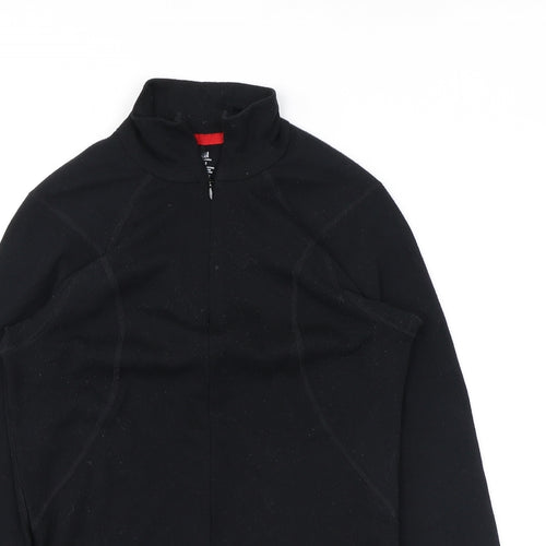 Marks and Spencer Womens Black Polyester Pullover Sweatshirt Size 12 Zip