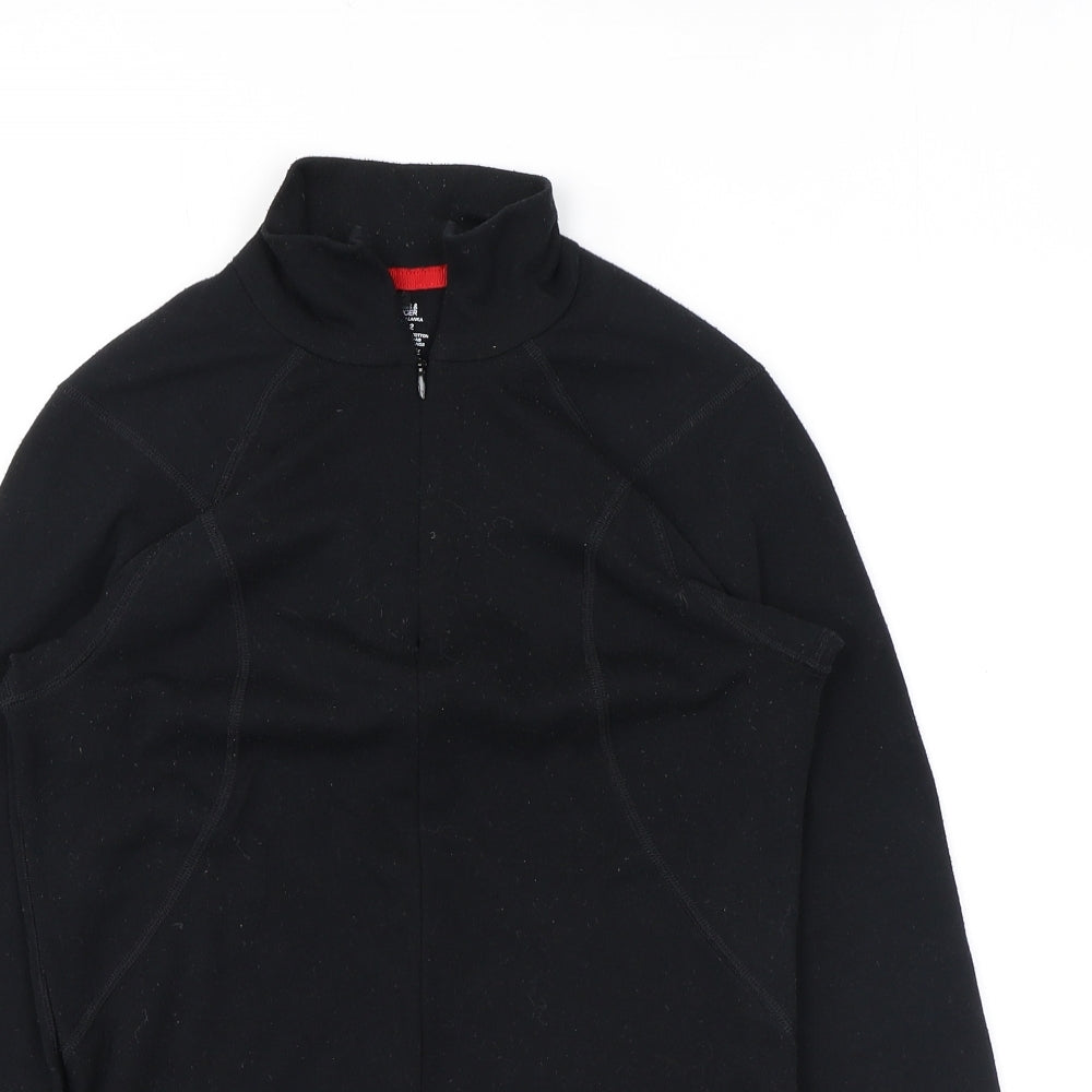 Marks and Spencer Womens Black Polyester Pullover Sweatshirt Size 12 Zip