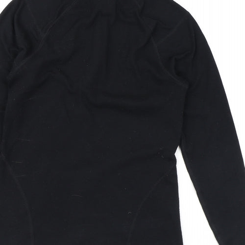 Marks and Spencer Womens Black Polyester Pullover Sweatshirt Size 12 Zip
