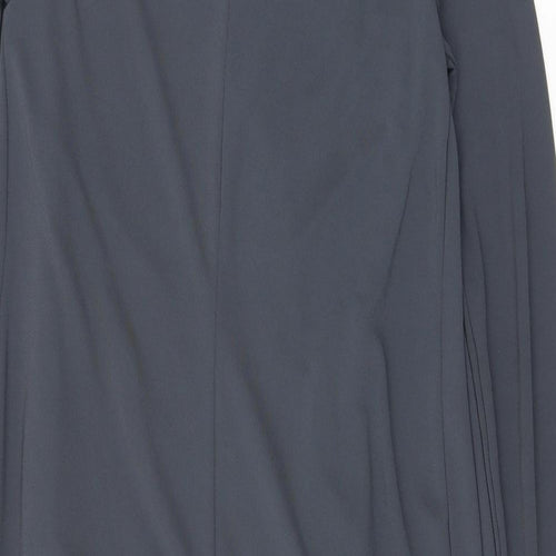 Marks and Spencer Womens Grey Polyester A-Line Size 8 Round Neck Pullover