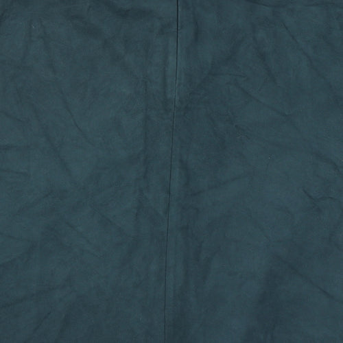 Marks and Spencer Womens Green Polyester Swing Skirt Size 14 Zip