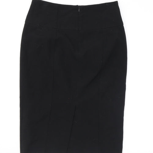 Wallis Womens Black Polyester Straight & Pencil Skirt Size 12 Zip
