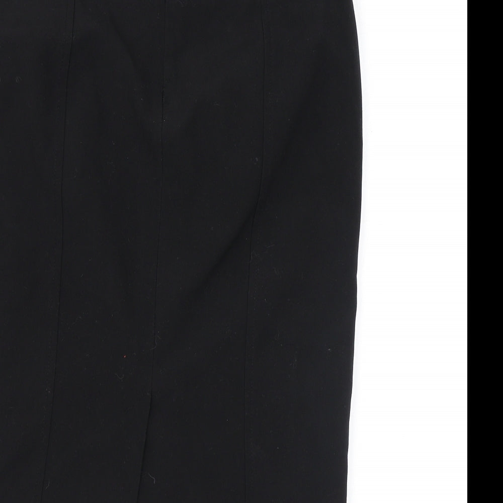 Wallis Womens Black Polyester Straight & Pencil Skirt Size 12 Zip