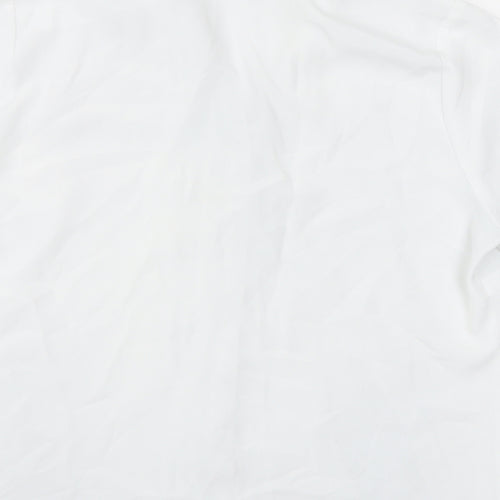 Eastex Womens White Polyester Basic Button-Up Size 12 Collared