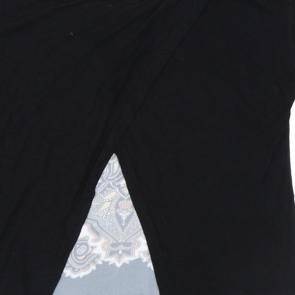 Select Womens Multicoloured Paisley Polyester Basic T-Shirt Size 6 Round Neck