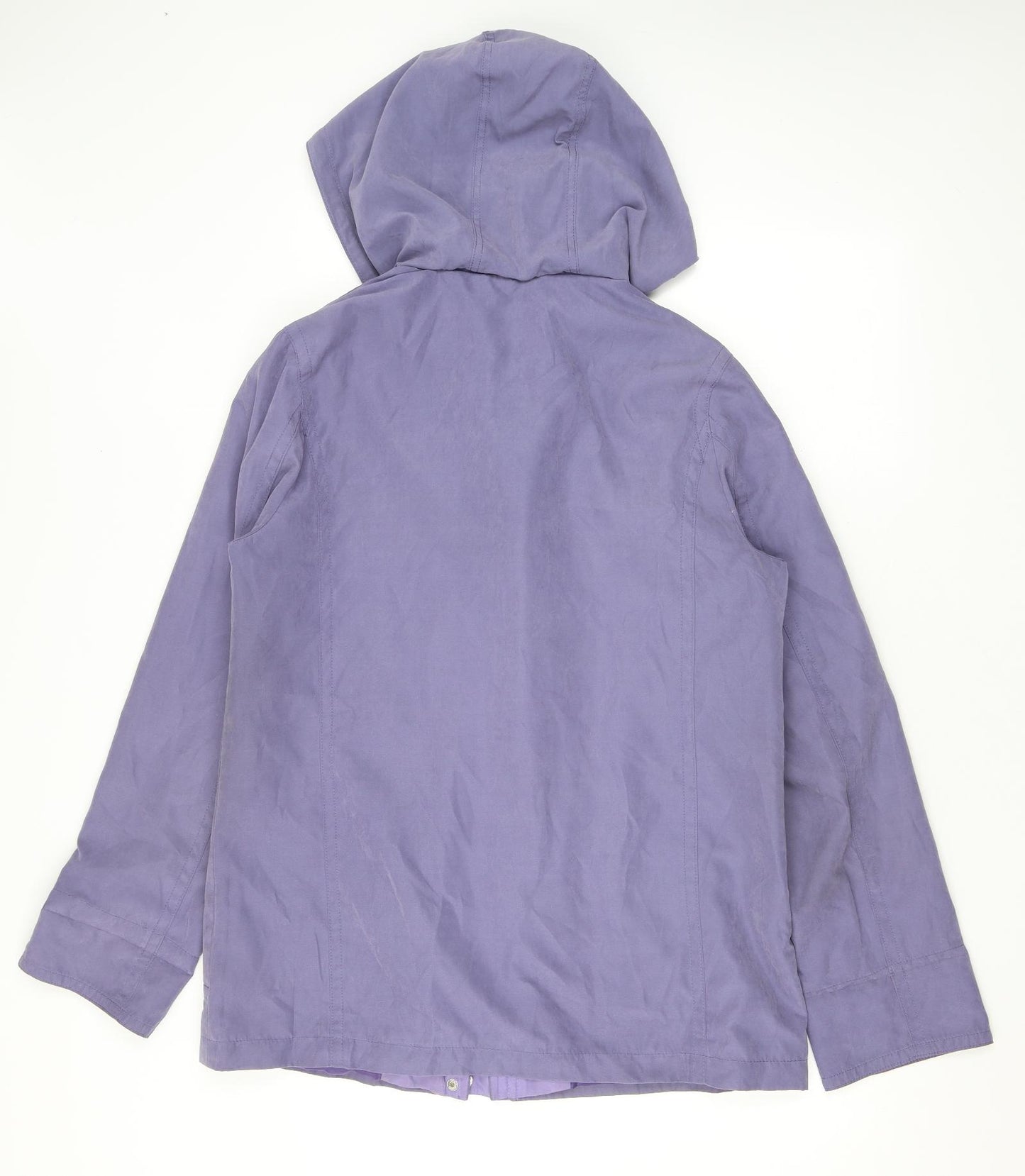 EWM Womens Purple Anorak Coat Size 12 Zip