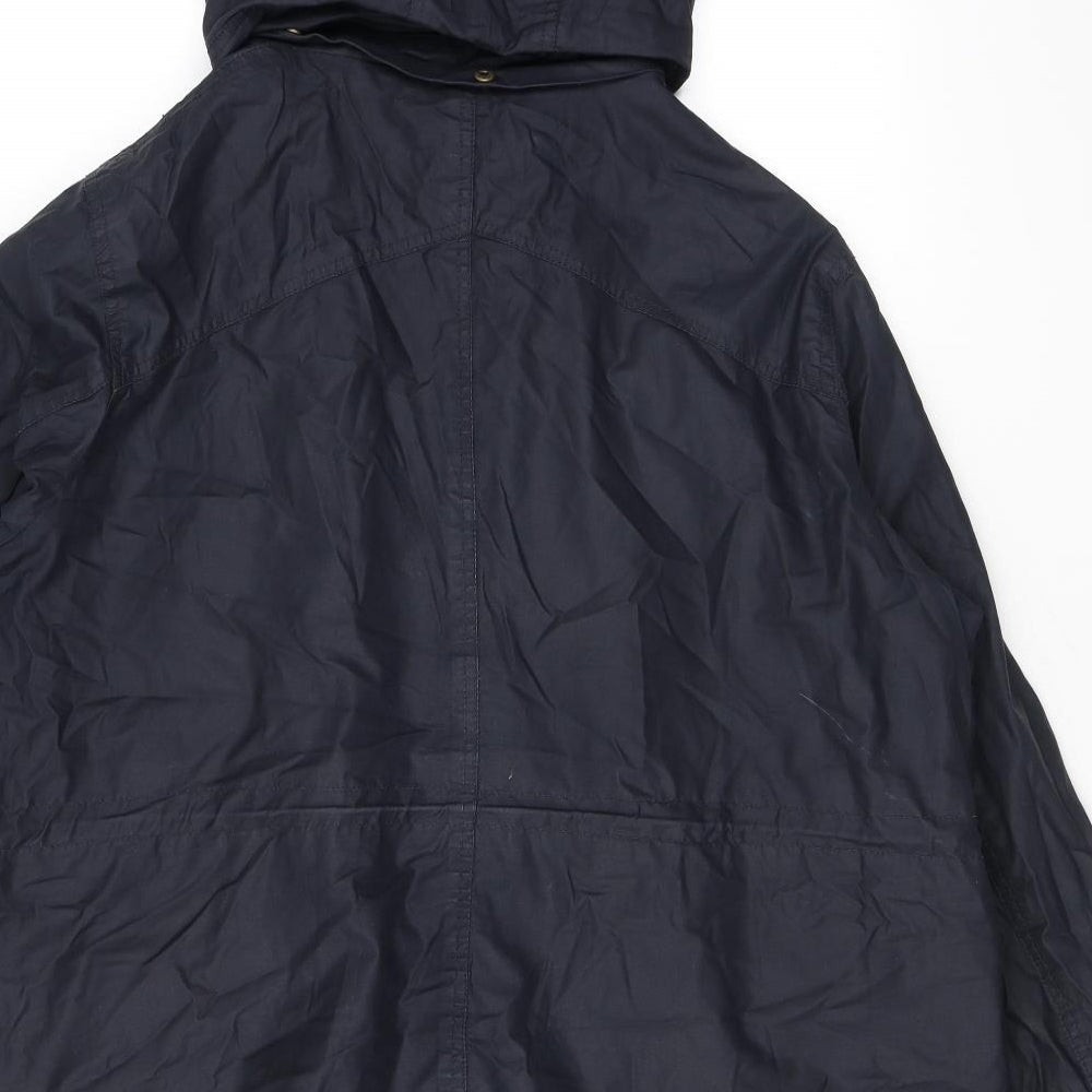 Maine Womens Black Rain Coat Coat Size 22 Zip