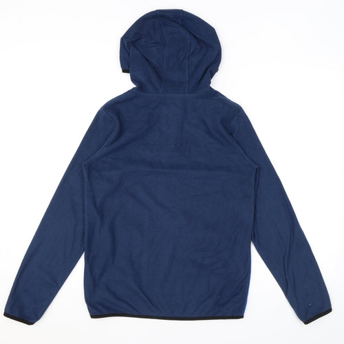 Glacier Point Boys Blue Colourblock Polyester Pullover Hoodie Size 12 Years Zip