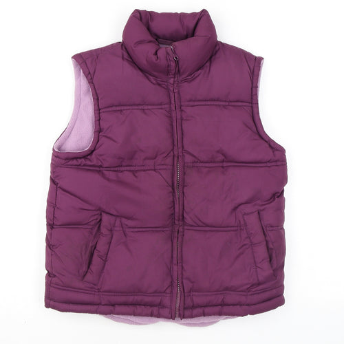 Brotes Womens Purple Gilet Coat Size 14 Zip