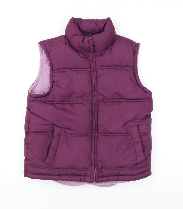 Brotes Womens Purple Gilet Coat Size 14 Zip