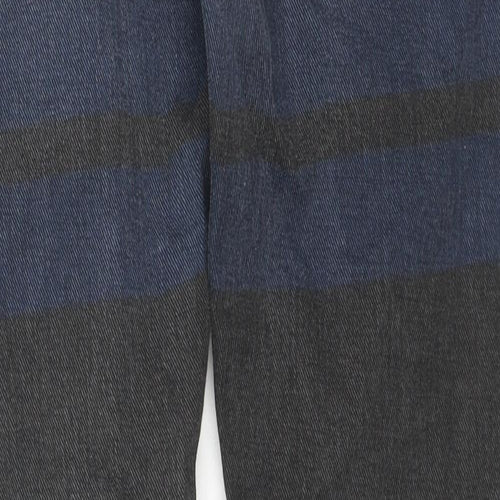 H&M Mens Black Striped Cotton Skinny Jeans Size 31 in L32 in Regular Zip