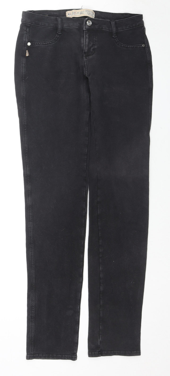 Beverly Jeans Womens Black Cotton Skinny Jeans Size L L32 in Regular Zip