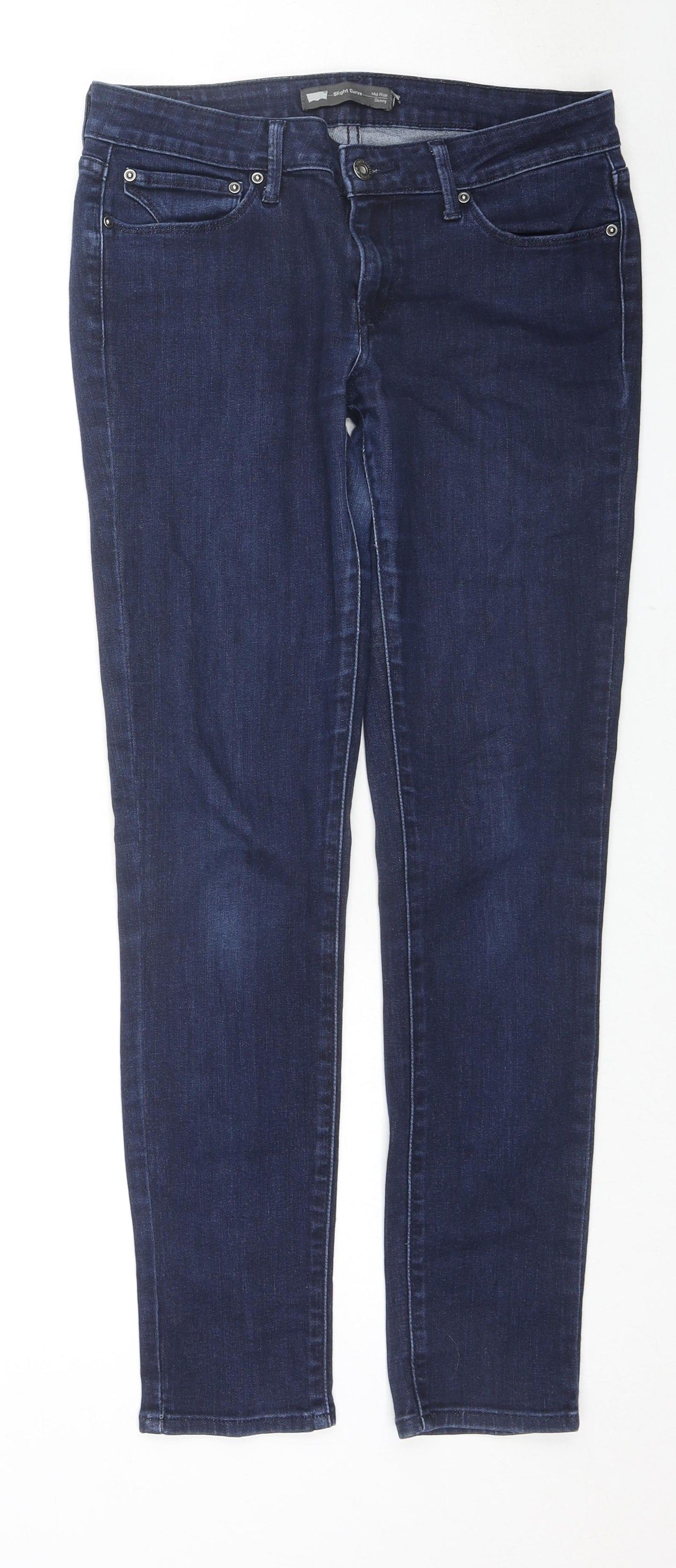 Levi's Womens Blue Cotton Skinny Jeans Size 28 in L32 in Regular Zip