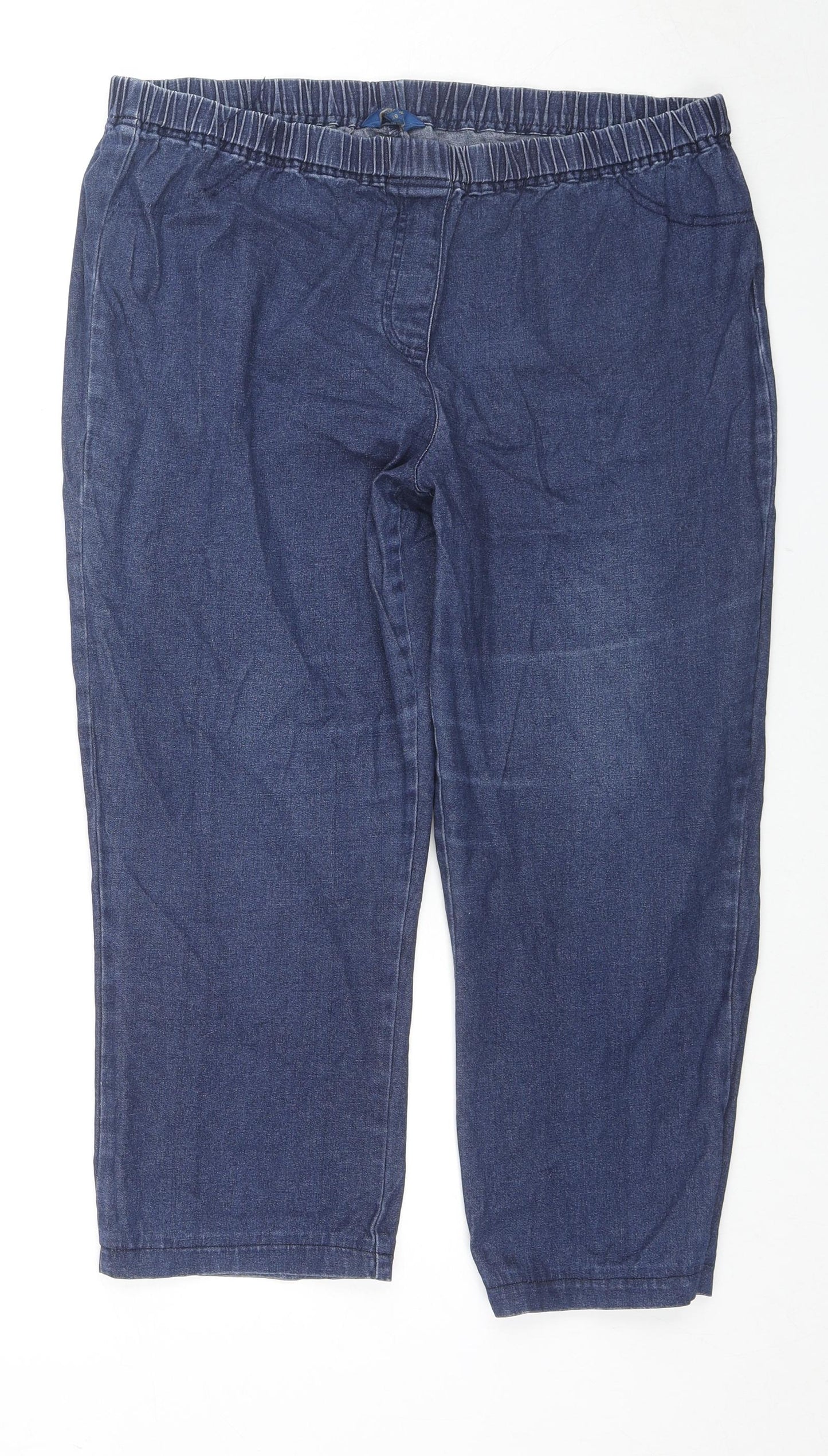 Cotton Traders Womens Blue Cotton Jegging Jeans Size 16 L21 in Regular