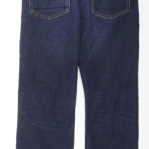 Matalan Boys Blue Cotton Straight Jeans Size 9 Years L20 in Regular Zip