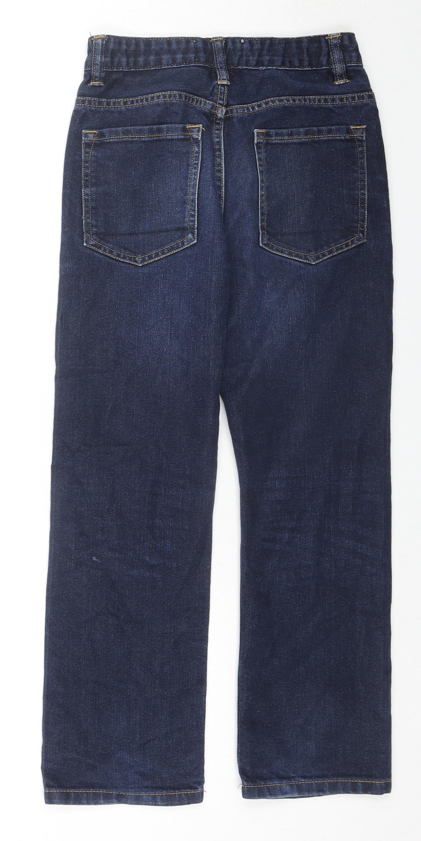 Matalan Boys Blue Cotton Straight Jeans Size 9 Years L20 in Regular Zip