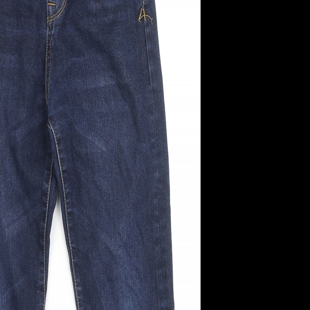 Matalan Boys Blue Cotton Straight Jeans Size 9 Years L20 in Regular Zip