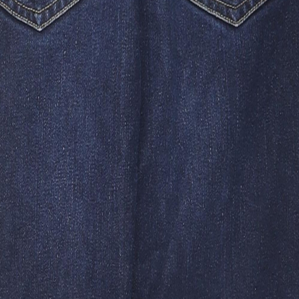 Matalan Boys Blue Cotton Straight Jeans Size 9 Years L20 in Regular Zip