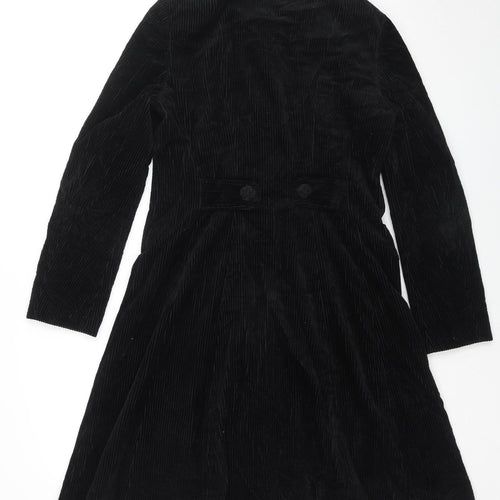 Per Una Womens Black Pea Coat Coat Size 10 Button