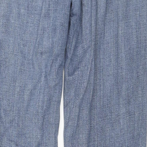 MUSTO Womens Blue Cotton Straight Jeans Size 10 L29 in Regular Zip
