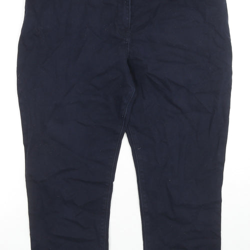 M&Co Womens Blue Cotton Skinny Jeans Size 14 L21 in Regular Zip