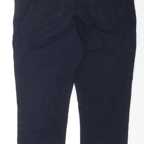 M&Co Womens Blue Cotton Skinny Jeans Size 14 L21 in Regular Zip