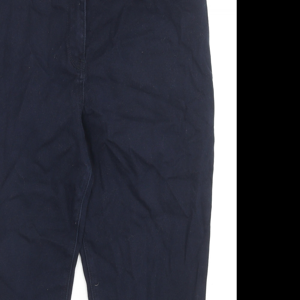 M&Co Womens Blue Cotton Skinny Jeans Size 14 L21 in Regular Zip