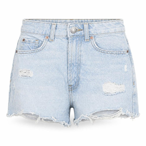 Denim & Co. Womens Blue Cotton Hot Pants Shorts Size 4 L3 in Regular Zip