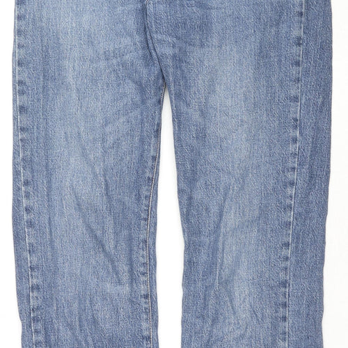 VERO MODA Womens Blue Cotton Straight Jeans Size 28 in L32 in Regular Zip