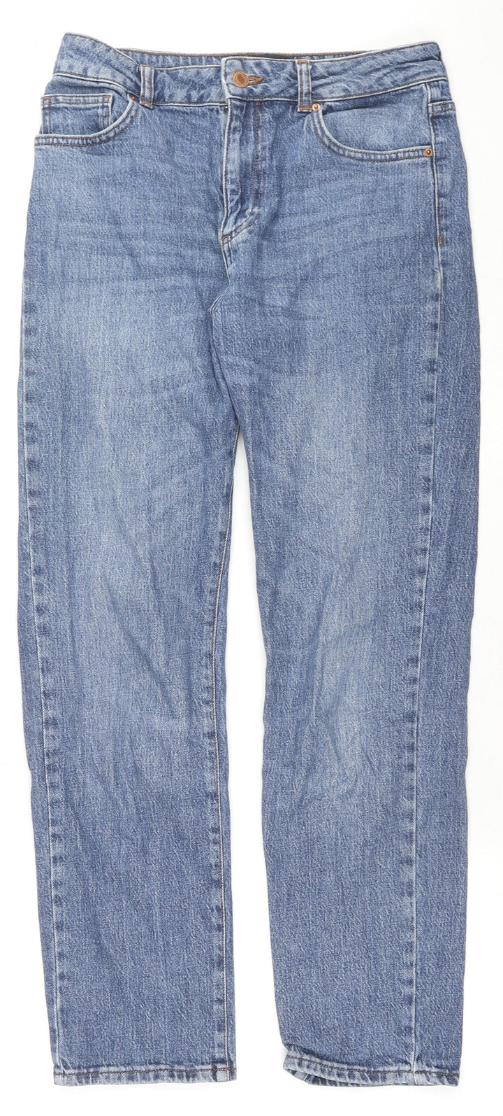 VERO MODA Womens Blue Cotton Straight Jeans Size 28 in L32 in Regular Zip