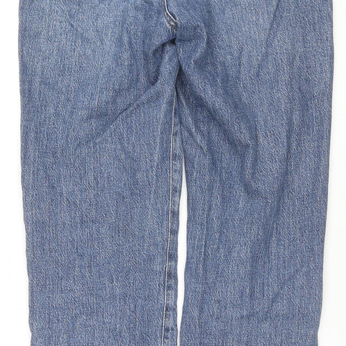 VERO MODA Womens Blue Cotton Straight Jeans Size 28 in L32 in Regular Zip