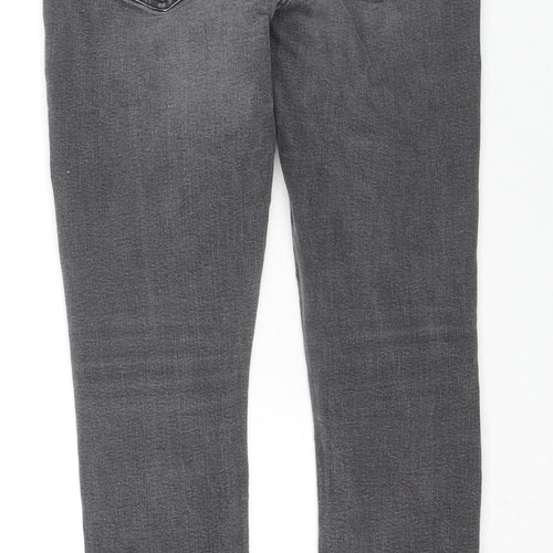 NEXT Womens Black Cotton Skinny Jeans Size 10 L27 in Regular Zip