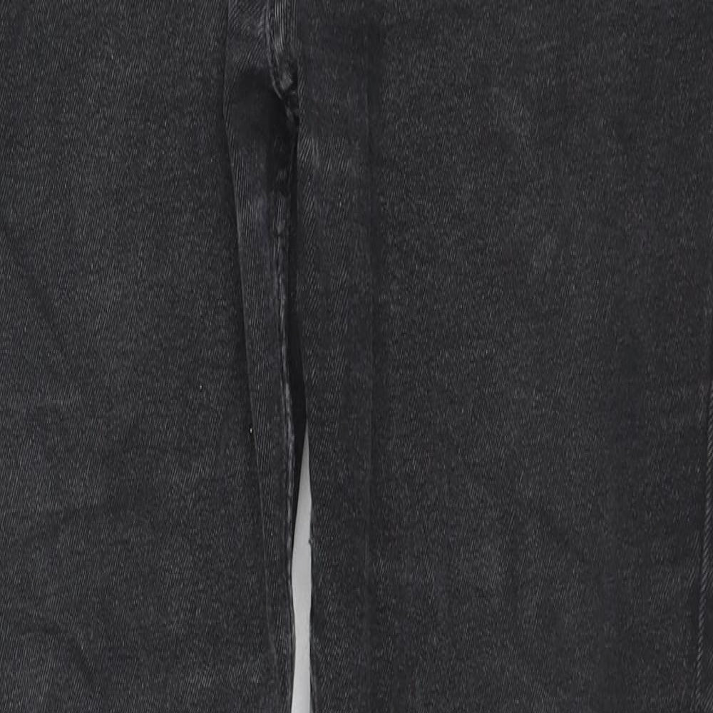 H&M Mens Blue Cotton Straight Jeans Size 33 in L32 in Regular Zip