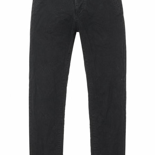 Topman Mens Black Cotton Trousers Size 32 in L30 in Regular Zip