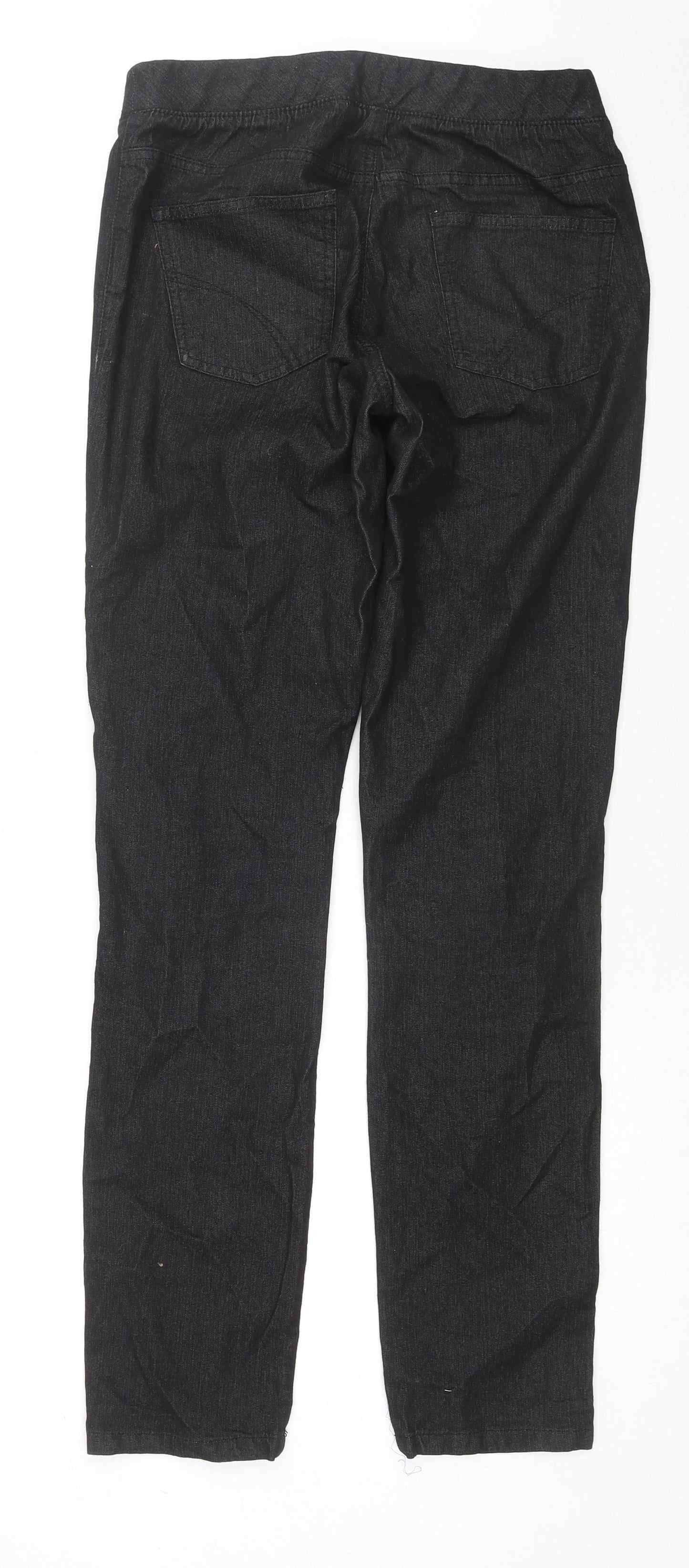 Basic Collection Womens Black Cotton Jegging Jeans Size 12 L31 in Regular Zip