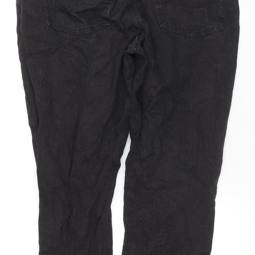 Denim & Co. Womens Blue Cotton Straight Jeans Size 18 L27 in Regular Zip