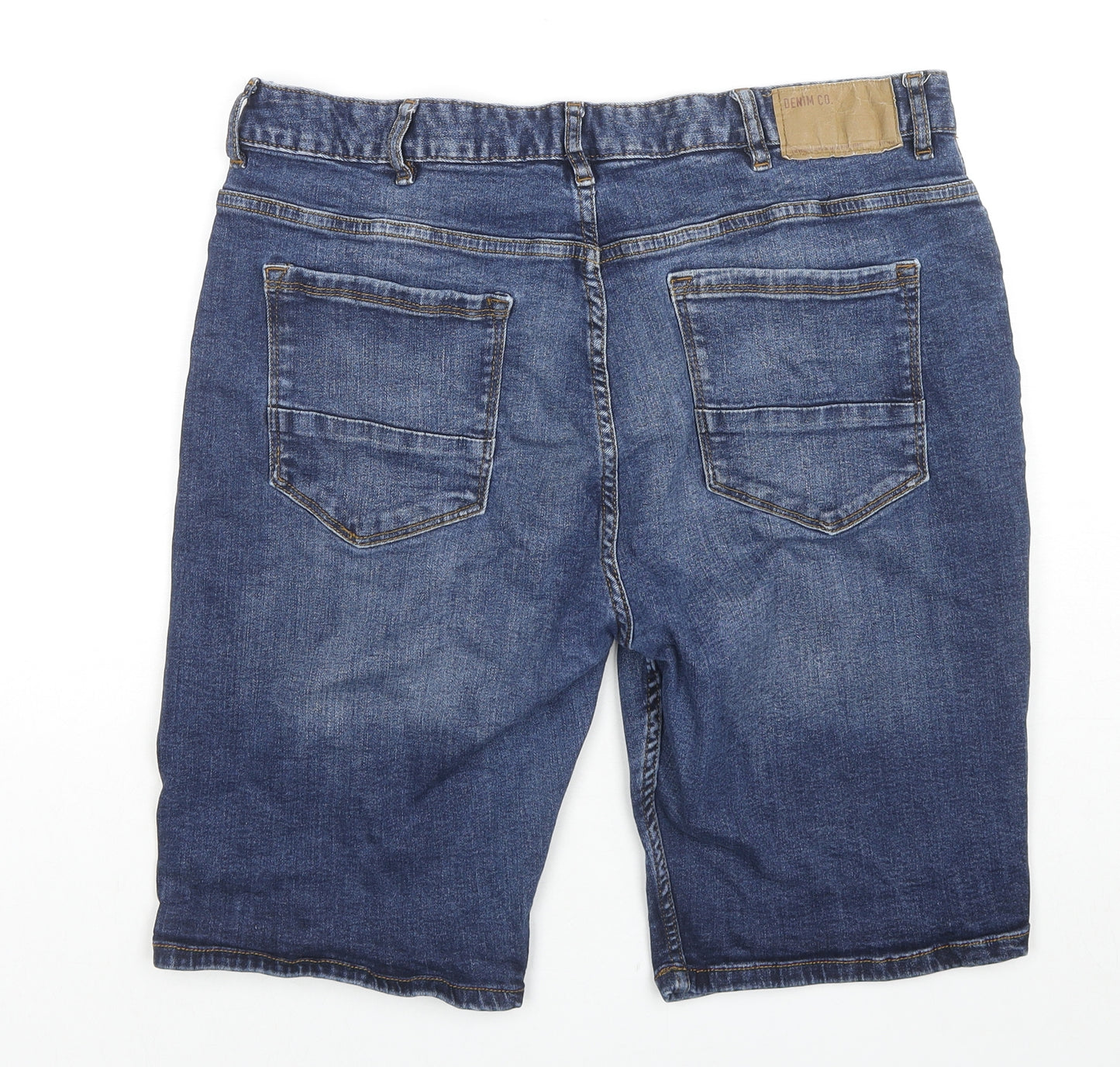 Denim & Co. Mens Blue Cotton Chino Shorts Size 38 in L10 in Regular Zip