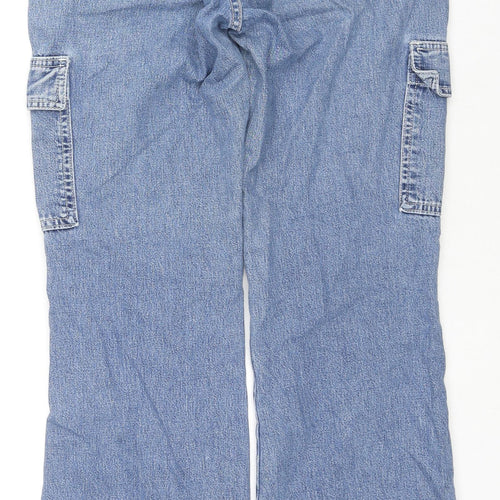 Gap Womens Blue Cotton Flared Jeans Size 10 L32 in Regular Zip