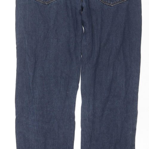 George Boys Blue Cotton Straight Jeans Size 13-14 Years L29 in Regular Zip