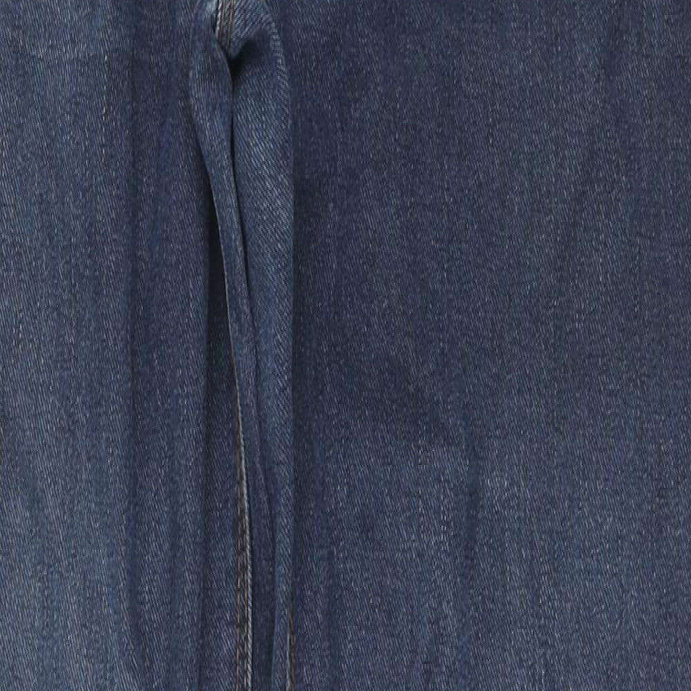 George Boys Blue Cotton Straight Jeans Size 13-14 Years L29 in Regular Zip