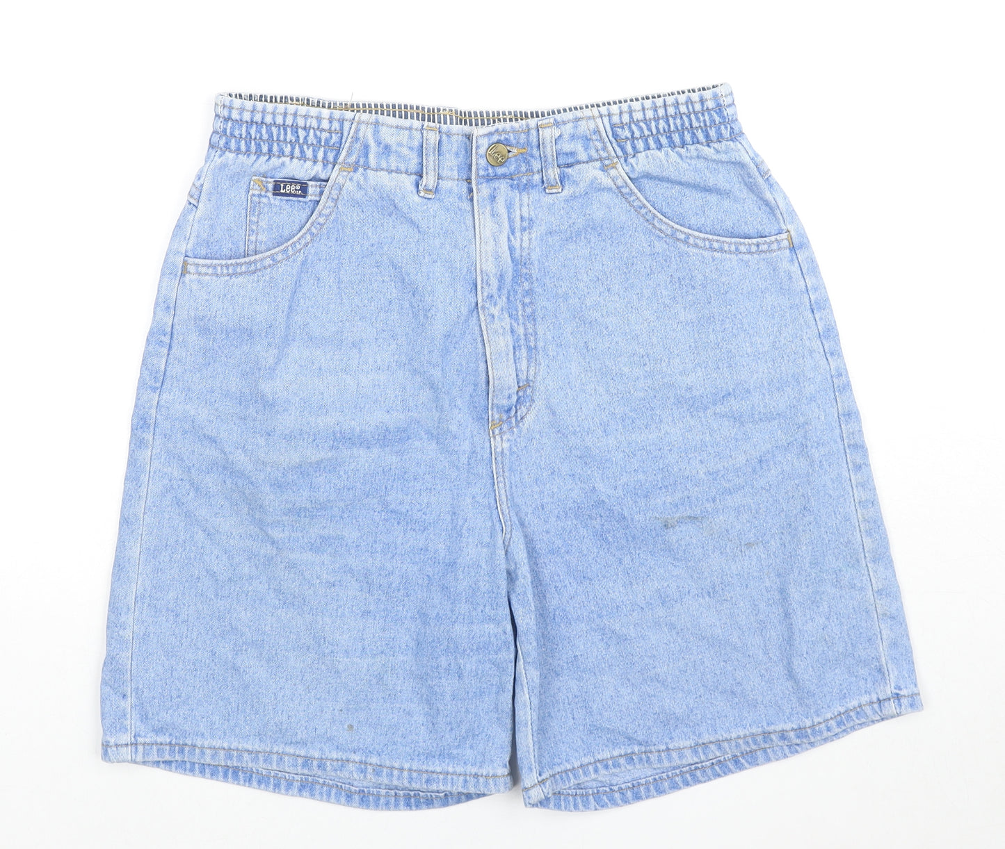 Lee Womens Blue Cotton Skimmer Shorts Size 10 L7 in Regular Zip