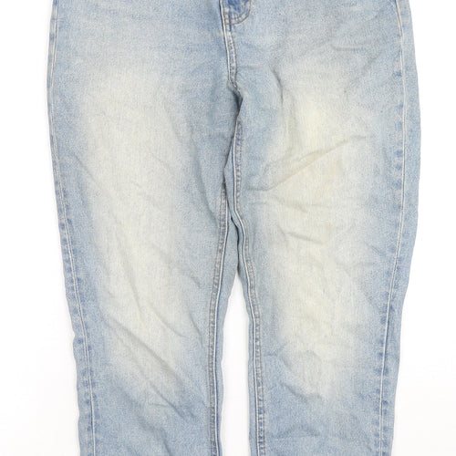 Only Womens Blue Cotton Straight Jeans Size 32 in L28 in Regular Zip